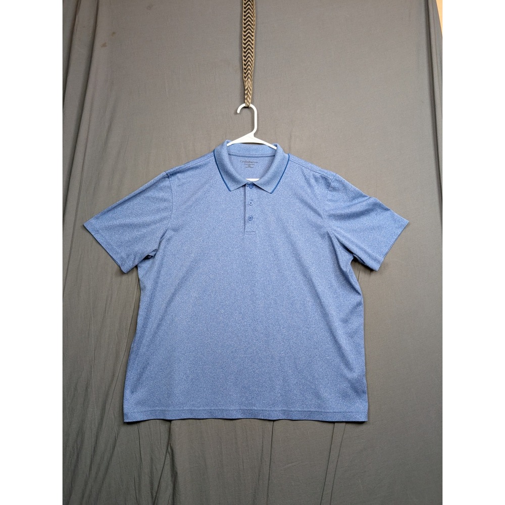 Croft & Barrow Performance Mens XL Blue Heather Short Sleeve Polo Shirt